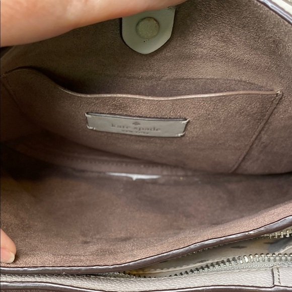 Kate Spade Talia Small‎ Triple Compartment Satchel Shoulder Bag Soft Taupe - Picture 8 of 13